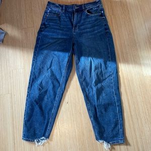 American Eagle Blue Relaxed Mom Jeans~8